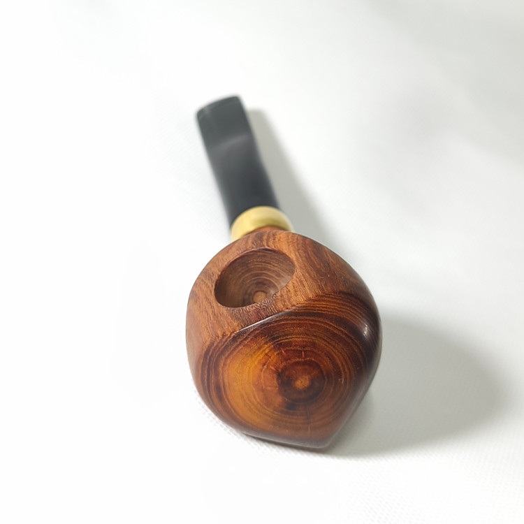 پیپ چوبی دستساز. بدون خراطی. چوب سخت کایو. رنگ طبیعی چوب