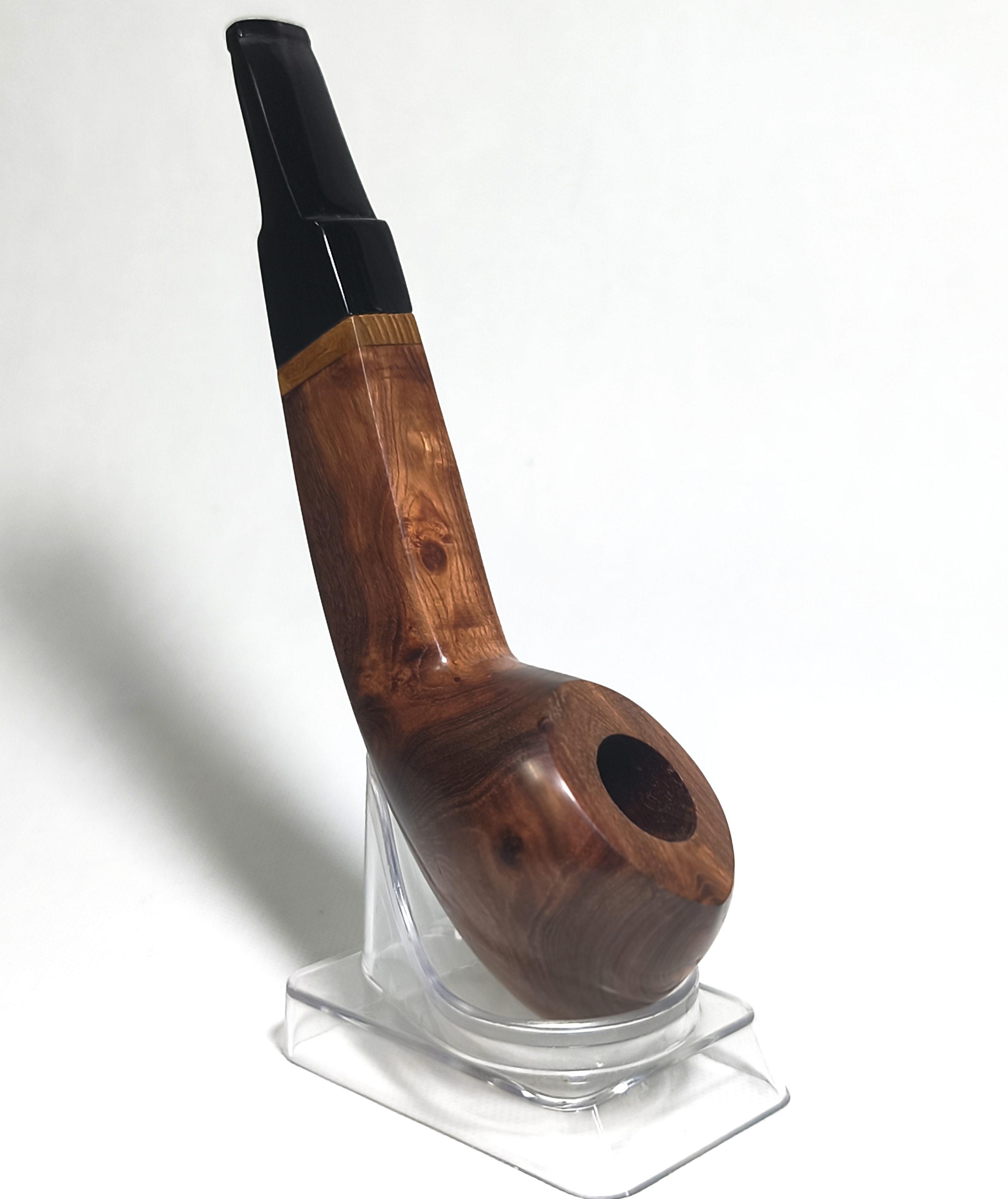 پیپ دست‌ساز. بدون خراطی. چوب سخت کایو kayo. رنگ طبیعی چوب. مدل souwl